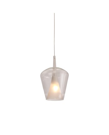 ELSA * COLGANTE CRISTAL CAMPANA - E27 - TRANSPARENTE + OPAL (SIN BASE